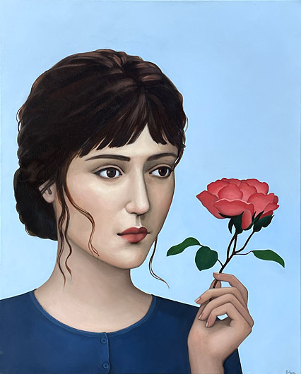 Amanda Johnson nz portrait artist, Beauty for Ashes, Oil on Canvas